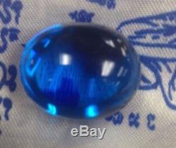 Gems Naga Eye Crystal Real Lucky Powerful Buddha Holy Love Blue Thai Amulet