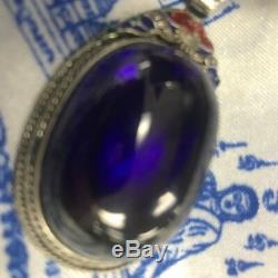 Powerful Nok Phra Gow Red Color Lucky Gems Naga Eye  Crystal Thai Amulet #P18 