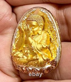 Genuine Buddhist art of Phra Pidta Lp Toh Thai Buddha Amulet Talisman Charm A125