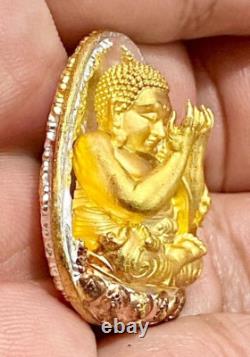 Genuine Buddhist art of Phra Pidta Lp Toh Thai Buddha Amulet Talisman Charm A125