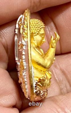 Genuine Buddhist art of Phra Pidta Lp Toh Thai Buddha Amulet Talisman Charm A125