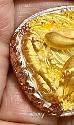 Genuine Buddhist art of Phra Pidta Lp Toh Thai Buddha Amulet Talisman Charm A125