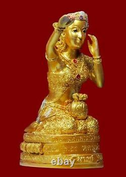 Genuine Thai Amulet Buddha Nang Kwak Nang Kuu Lucky Rich Old ExtraRare Talisman