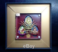 Genuine Thai Amulet Kruba Ariyachat Wat Sankaew Buddha Close Eyes Set Collection