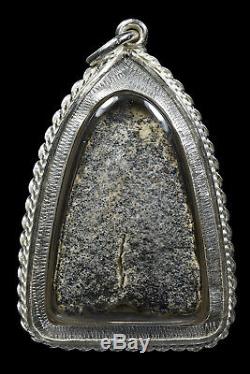Genuine Thai Amulet Phra Somdej Toh Wat PRASAT Buddha in 925 Silver case