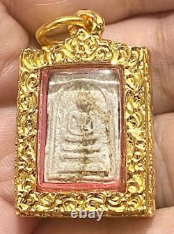 Genuine Thai Buddha Amulet Phra Somdej Lp Pae (LP TOH) Holy Guarantee Card K467