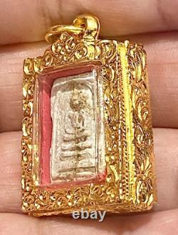 Genuine Thai Buddha Amulet Phra Somdej Lp Pae (LP TOH) Holy Guarantee Card K467