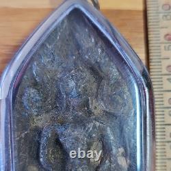 Genuine Thai Buddha Khun Phan Powerful Amulet, Set In Stainless Steel Case
