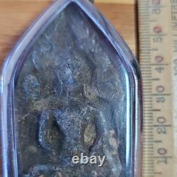 Genuine Thai Buddha Khun Phan Powerful Amulet, Set In Stainless Steel Case