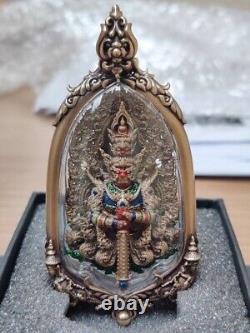 Giant God Wessuwan Art Pendant Wat Pa Traiphum Sattham Temple Thai Buddha Amulet