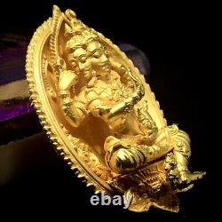 God Phra Phrom 4 Face Coin Hindu Thai Art Buddha Amulet Luck Rich Wealth Success