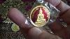 Gold Buddha On Red Background Thai Amulet From Thailand