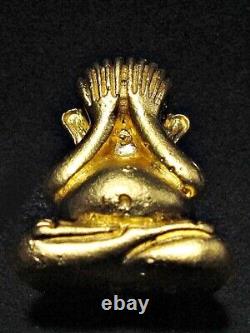 Gold Buddha'Phra Pidta Ara Yu Yuen' LP Kee Figure Thai Amulet