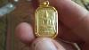 Gold Double Sided Rectangular Buddha Amulet From Thailand Thai Amulets