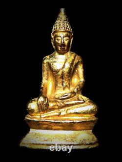 Gold Phra Kring Fai Dab 1973 Buddha Amulet LP Thob Wat Chon Dan