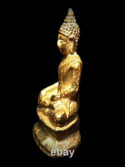 Gold Phra Kring Fai Dab 1973 Buddha Amulet LP Thob Wat Chon Dan