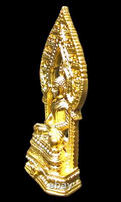 Gold Phra Nirantrai Buddha Wat Niwet Thammaprawat BE2553 Thai Amulet