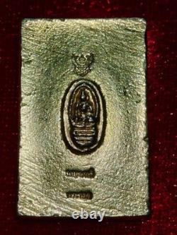 Gold-Plated Thai Amulet Buddha Somdej Benjapakee with Phra Rod & Garuda Rare