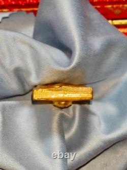 Gold-Plated Thai Amulet Buddha Somdej Benjapakee with Phra Rod & Garuda Rare