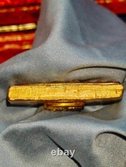 Gold-Plated Thai Amulet Buddha Somdej Benjapakee with Phra Rod & Garuda Rare