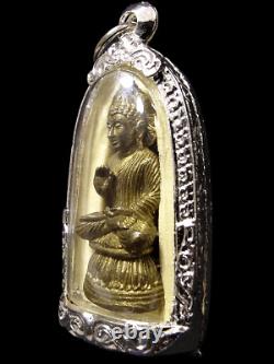 Gold Statue Gandara Blessing Buddha Figure Thai Amulet
