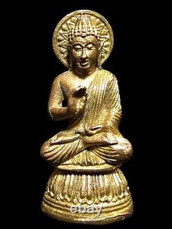 Gold Statue Gandara Blessing Buddha Figure Thai Amulet