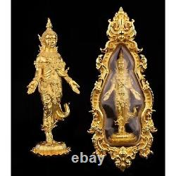 Golden Lord Buddha Descended from Tavatimsa Heaven Thai Amulet Pendant