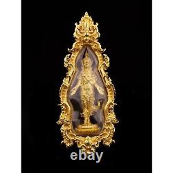 Golden Lord Buddha Descended from Tavatimsa Heaven Thai Amulet Pendant