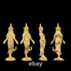 Golden Lord Buddha Descended from Tavatimsa Heaven Thai Amulet Pendant