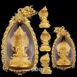 Golden Naka Covering Buddha Gold Color Phra Wimuttisuk Tewanakarach Thai Amulet