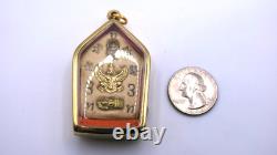 Green Phra Khun Phaen Phrai Kumarn Thai Buddha Amulet Pendant LP Tim 1972 Lucky