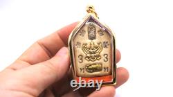 Green Phra Khun Phaen Phrai Kumarn Thai Buddha Amulet Pendant LP Tim 1972 Lucky