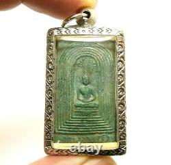 Green Phra Somdej Kampang Kaew Lp Jong Thai Powerful Magic Buddha Amulet Pendant