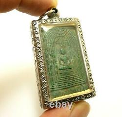 Green Phra Somdej Kampang Kaew Lp Jong Thai Powerful Magic Buddha Amulet Pendant