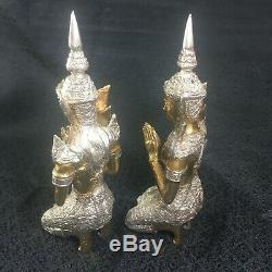 Guardian Angel Statue Figurine Thai Buddha Amulet Lucky Charm 9 Fengshui 2pcs