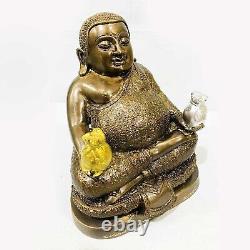 Happiness Buddha Statue Sankajai Treasure Wealth Lp Hong Be2553 Thai Amulet 5058