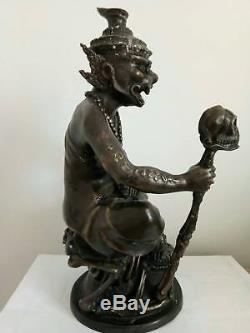 Hermit Lersi Thai Buddha Spiritual thai amulet Arjan Manit statue soul metal