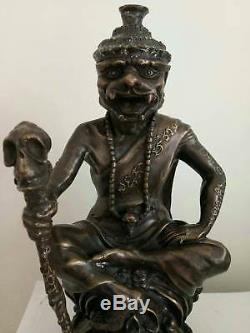 Hermit Lersi Thai Buddha Spiritual thai amulet Arjan Manit statue soul metal