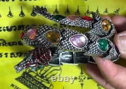 Holy Bracelet Bangle Buddha Payanak Talisman Thai Amulet Red Eye Naga Dragon