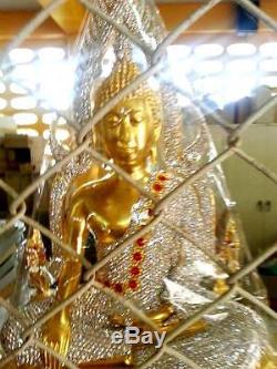 Holy Buddha Statues Crystal Rhinstone WatThasung Thai Buddha Amulet Billionaire
