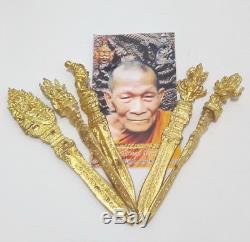 Holy Hindo Set Magic Meed Mor Knife Yant Thai Buddha Amulet Talisman LP Kalong