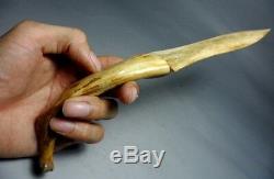 Holy Knife LP Pern Buffalo Bone Carved Thai Amulet Buddha Life Protect Lucky