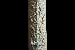 Huge Ancient Samrit Bronze Sword Angkor Wat Khmer Buddha Thai Amulet #aa2629a