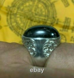 Huge Power Money Ring 11 Leklai 925 Talisman Buddha Lek Nam Pee Thai Amulet Sex
