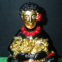 Jao Ngo Bucha Statue, Blessed Thai Buddha Amulet, Money Call Figurine Love Charm