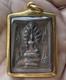Jatukam Ramathep Thai Amulet Naga Buddha Gold Tone Case