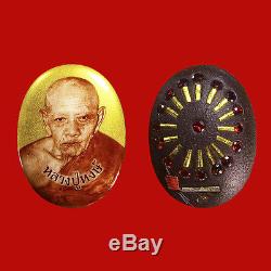 Jumbo Locket 16 Real Gold Takrut LP Hong Thai Buddha Amulet Rich Rare 2546 BE
