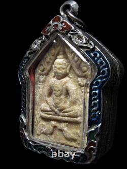 Khun Pan LP Kuai BE2500-2505 Rear with Low-Relief Phra Sivali Thai Buddha Amulet