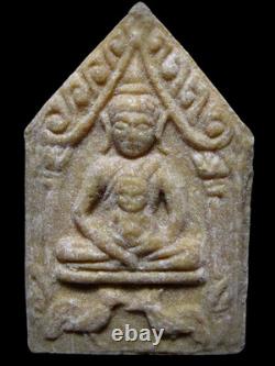 Khun Pan LP Kuai BE2500-2505 Rear with Low-Relief Phra Sivali Thai Buddha Amulet