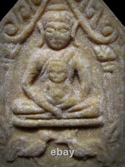Khun Pan LP Kuai BE2500-2505 Rear with Low-Relief Phra Sivali Thai Buddha Amulet